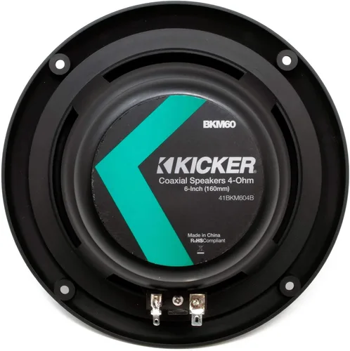 Vista 3 de KICKER Altavoces coaxiales marinos de 6.5" de 4 ohmios de reemplazo OEM en negro