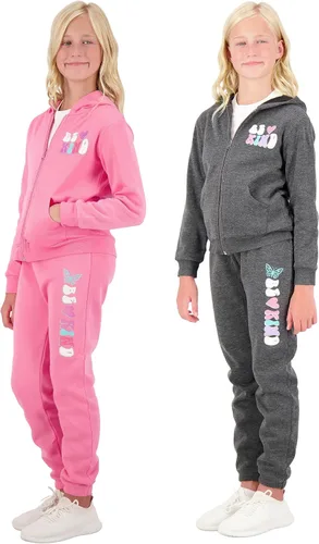 Vista 4 de Sweet Butterfly - Conjunto de 4 piezas de sudadera con capucha y pantalones deportivos para niñas