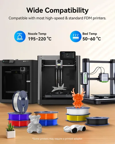 Vista 6 de JAYO Paquete de filamento PLA+ 1.75mm, paquete de filamento para impresora 3D multicolor, embalado al vacío individualmente, carrete de 250g