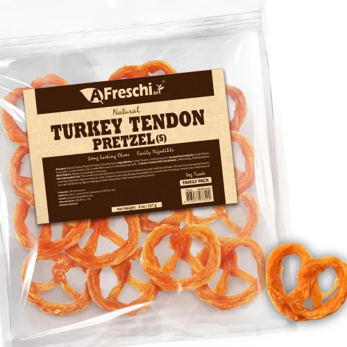 Vista 19 de A Freschi srl Tendones de pavo para perros, golosinas saludables para perros de origen estadounidense, masticables para cachorros sin piel cruda