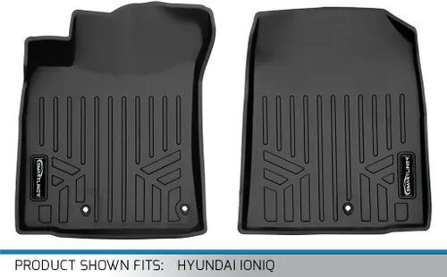 Vista 4 de SMARTLINER Juego de alfombrillas de primera fila de ajuste personalizado compatibles con Hyundai Ioniq 2017-2022