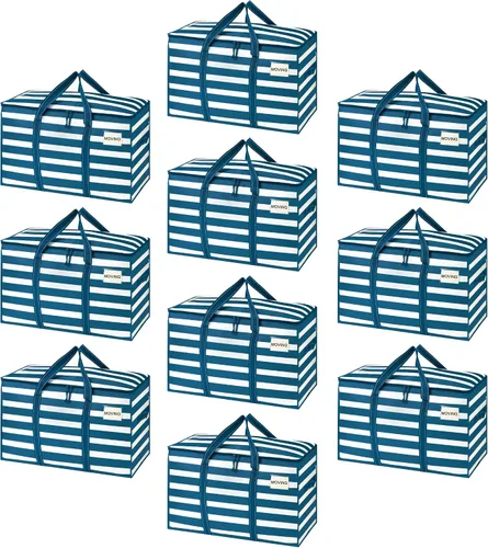Vista 26 de VENO - Paquete de mudanzas, cajas de almacenamiento para embalaje universitario con tapas alternativas, para dormitorio, extragrande, asas