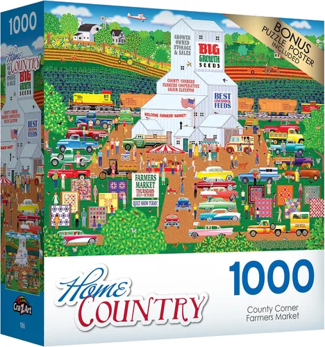 Vista 12 de RoseArt - Home Country - Dozing Bear Lodge - Rompecabezas de 1000 piezas para adultos