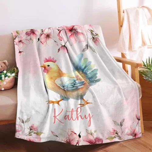 Vista 28 de Manta de bebé personalizada para niñas y niños pequeños, recién nacidos, regalos personalizados de vaca floral con nombre y texto, 40 x 30 pulgadas