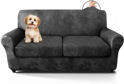 Vista 28 de ANARACHON - Funda elástica para sillón con aspecto de piel, 1 pieza Negro