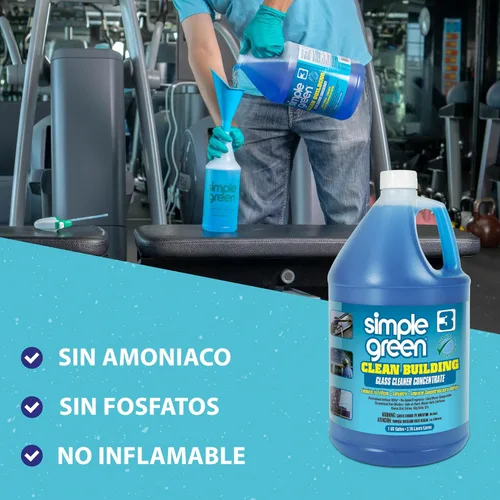Vista 7 de Simple Green 11301 Clean Building Glass Cleaner Concentrado, sin perfume, botella de 1 galón (caja de 2)