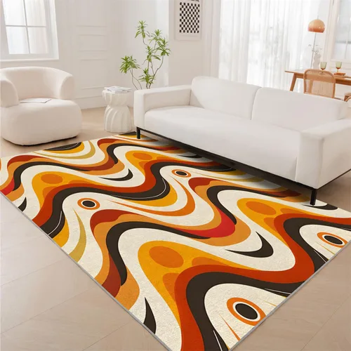 Vista 22 de Alfombra retro con flores, alfombra vintage de 2 x 3 pies, lavable antideslizante, para interiores, para entrada, entrada, cocina, mesita de noche