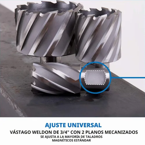 Vista 4 de Evolution Power Tools Kit de Cortador Anular para Taladros Magnéticos/Mag, Broca de 1 Pulgada de Profundidad, Ancho Mixto de 7/16 a 1-1/8 Pulgadas