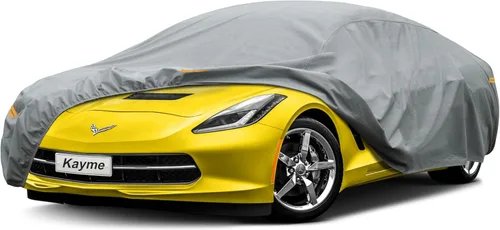 Vista 10 de Kayme - Funda de coche resistente impermeable para todo tipo de clima, cubiertas completas para exteriores, protección contra rayos UV, lluvia