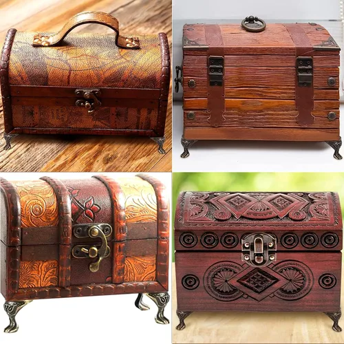 Vista 3 de 24 patas de caja de latón antiguo, herrajes para caja de joyería, patas para patas, protector de esquina, pies decorativos para caja de regalo, caja