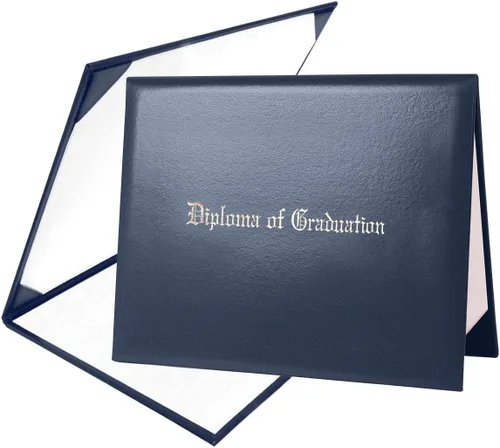 Vista 33 de Funda para diploma 8.5x11 de cuero sintético acolchada para certificados, color negro Cubierta de certificado de premio de grado de diploma