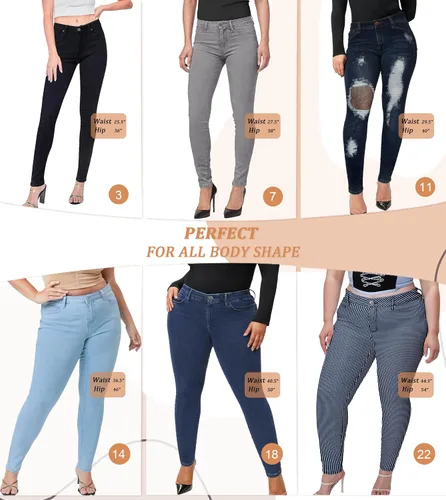 Vista 5 de Hybrid & Company Womens Super Comfy Stretch Denim 5 Pockets Jeans