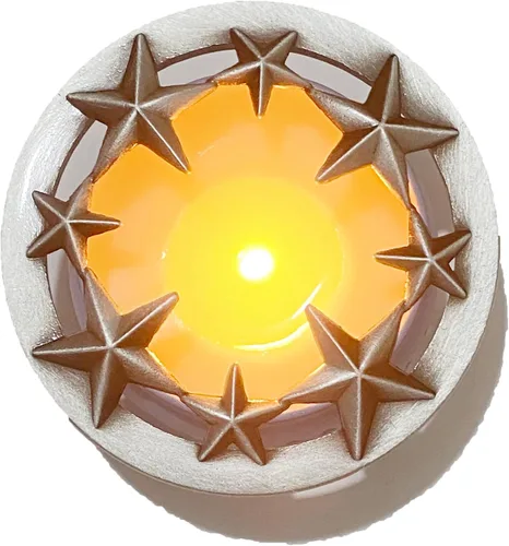 Vista 7 de Golden Bauhinia - Cubierta perfumada para velas, frascos adornados, tapas de sombras, fundas para evitar el tacto, soporte para derretirse