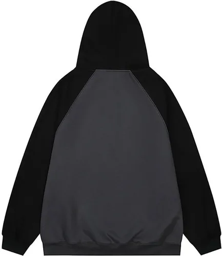 Vista 3 de Muscularfit Sudaderas para hombres con diseños de bloques de color, sudaderas con capucha casuales de manga larga para otoño e invierno