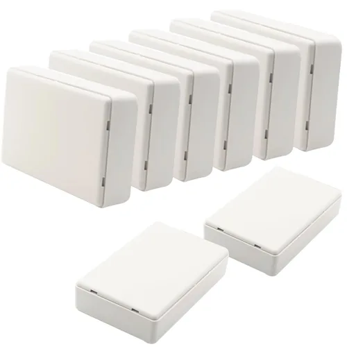 Vista 19 de Zulkit 12 cajas de proyecto de plástico ABS para proyectos eléctricos, caja de conexiones pequeña, color blanco, 2.17 x 1.28 x 0.79 pulgadas