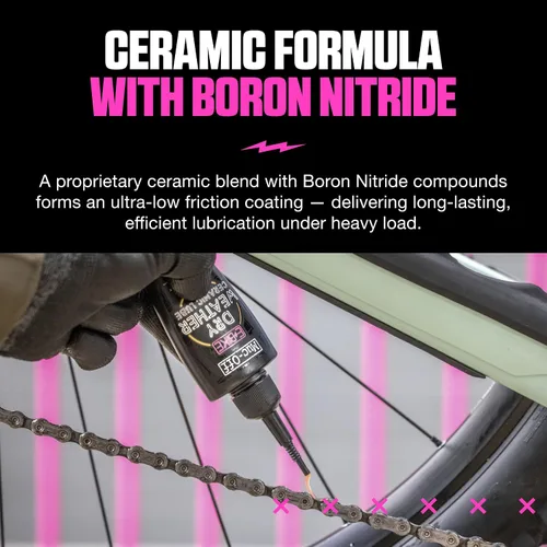 Vista 10 de Muc-Off eBike - Lubricante de cadena seca, 1.7 onzas líquidas, lubricante para bicicleta, aceite de cadena de bicicleta, cera de cadena para Negro