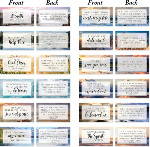 Vista 5 de JBH Creations Tarjetas con versículos bíblicos con texto en inglés «Be Not Afraid» («Be Not Afraid»)