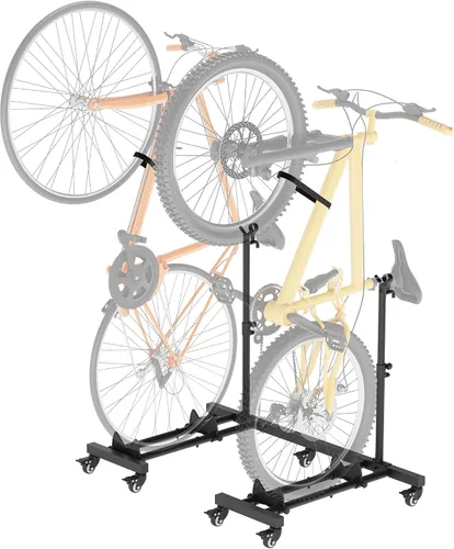 Vista 10 de Sttoraboks Soporte vertical para bicicleta, soporte de bicicleta independiente para garaje, soporte vertical para bicicleta, soporte para bicicleta