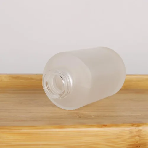 Vista 6 de COSIDEA 6 botellas vacías de vidrio esmerilado de 1.0 fl oz / 1 onza con tapas cuentagotas de bambú de madera para suero y aceite esencial