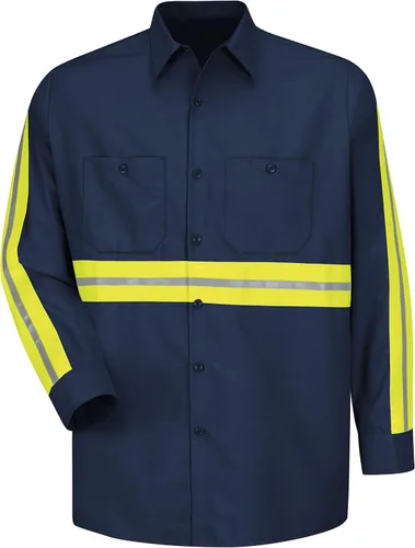 Vista 6 de Red Kap Camisa de trabajo industrial con cuello forrado de 2 piezas para hombre