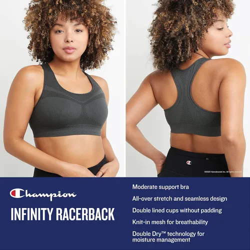 Vista 3 de Champion Women's The Infinity Racerback Sports Bra (Retired Colors)