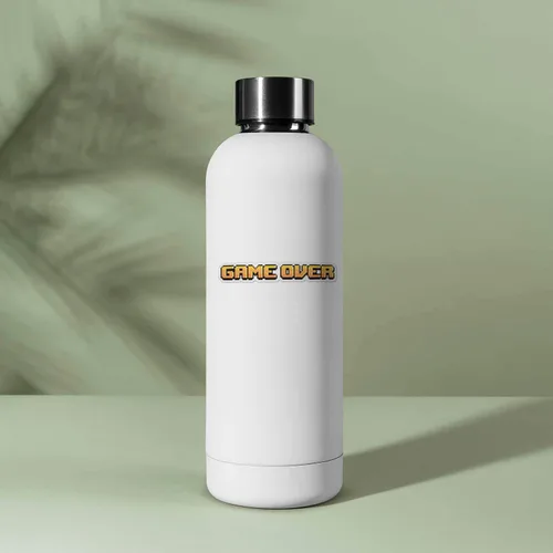 Vista 7 de Game Over - Calcomanía divertida para videojuegos, mini calcomanía retro de videojuegos para botella de agua Hydroflask, regalo nerd de Pixel Art