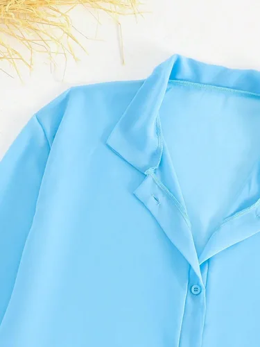 Vista 3 de SHENHE Vestido de playa de manga larga con botones para mujer, estilo kimono