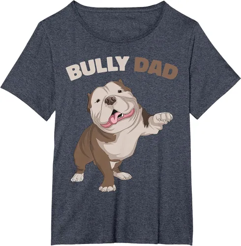 Vista 15 de American Bully Dad Dog Owner Father Funny Men T-Shirt Asphalt Grey