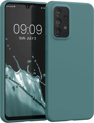 Vista 44 de kwmobile Funda compatible con Samsung Galaxy A12 - Funda protectora de silicona TPU suave y delgada - Azul Báltico