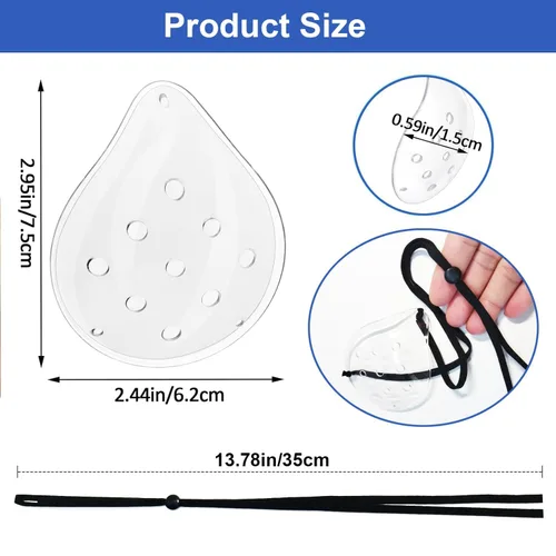 Vista 5 de AMZVIO - 2 protectores de ojos para después de cirugía de cataratas, parche transparente transpirable ventilado con correa ajustable, cubierta