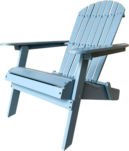 Vista 14 de PayLessHere Sillas Adirondack resistentes a la intemperie con madera de pino texturizada para patio, césped, jardín, terraza, piscina, playa, hoguera