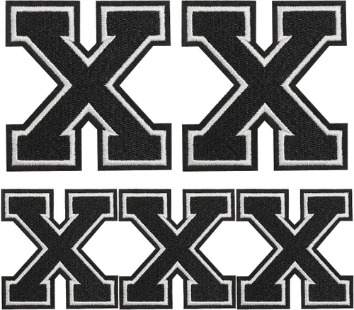 Vista 49 de Parches de letras para planchar, 5 piezas de letras individuales bordadas completas para ropa, vestido, sombrero, jeans, accesorios de bricolaje