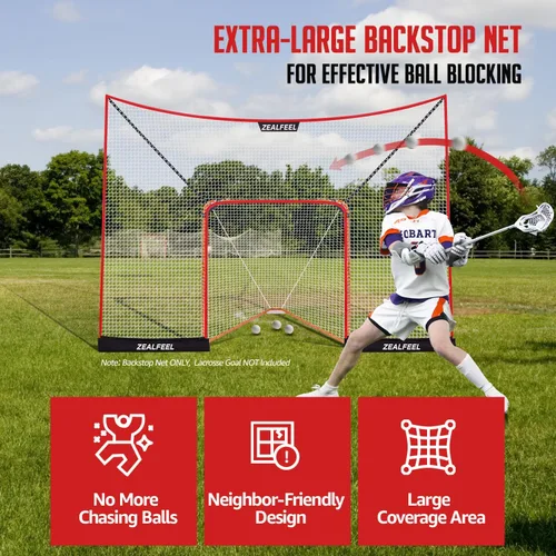 Vista 11 de ZEALFEEL Lacrosse Backstop Net 14x10FT, Extra-Large Shooting Coverage