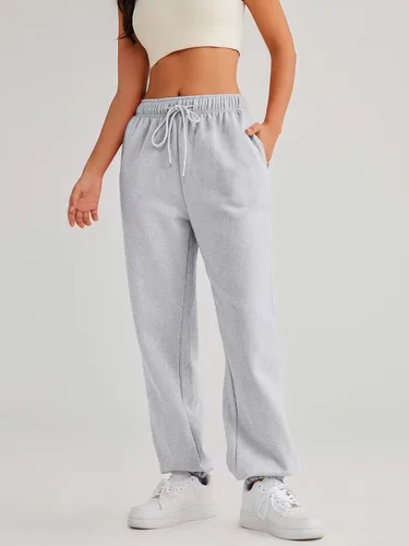 Vista 2 de AUTOMET Pantalones deportivos holgados de forro polar para mujer