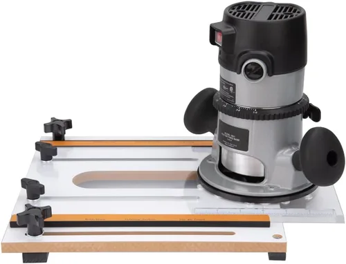 Vista 10 de POWERTEC 71869V Router Bits Kit de incrustaciones de latón macizo con plantilla de mariposa 7 en 1 pajarita decorativa
