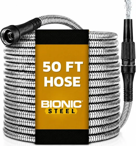 Vista 10 de BIONIC STEEL Manguera corta de jardín de 3 pies, manguera conectora de 3 pies x 5/8 pulgadas para carrete, conexión a prueba de fugas, resistente