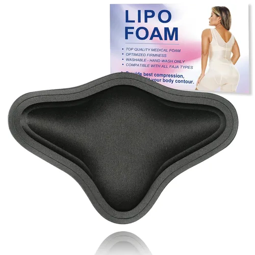 Vista 2 de Paquete de tablero trasero de espuma Lipo con moldeador lumbar BBL (negro)