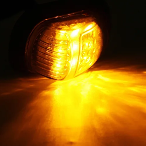 Vista 4 de MASO - Luz intermitente intermitente LED de montaje empotrado para motocicleta, 12 V, luces de giro ámbar para motocicleta