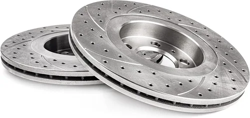Vista 3 de Discos de freno deportivos ventilados delanteros compatibles con MERCEDES-BENZ SLK R170 1996 1997 1998 1999 2000 2001 2002 2003 2004-1425GT diámetro