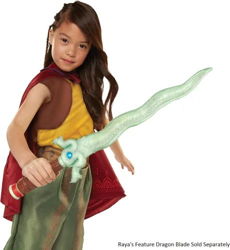 Vista 2 de Disfraz de Aventura de Raya y El Último Guerrero Dragón de Disney con capa para niñas, talla 4-6X, multicolor