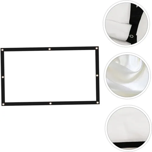 Vista 3 de Foldable Portable Projector Screen for Outdoor Use High-Definition Coating Lightweight Compact Projection Screen for Camping Home Theater