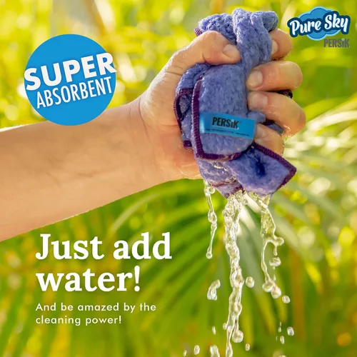 Vista 6 de Pure-Sky Magic Deep Clean - Paño de Limpieza Profunda – SOLO AÑADE Agua, No Se Necesitan Detergentes - Paño de Microfibra Ultra Multiusos - Se