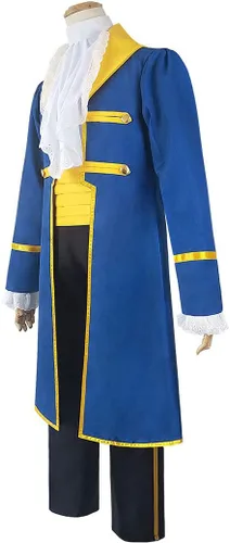 Vista 2 de LILLIWEEN Disfraz de la bestia de la bella de la sirvienta Dan Stevens para Halloween, cosplay, disfraz de aristócrata para hombre