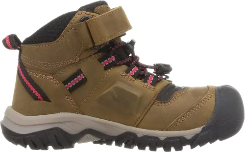 Vista 6 de KEEN Botas de senderismo unisex Ridge Flex de altura media de cuero impermeables para niños