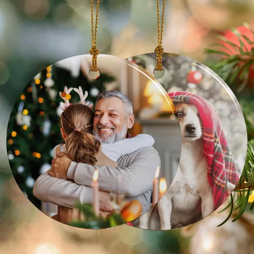 Vista 9 de Adornos de Navidad personalizados de cerámica, nuestro primer árbol de Navidad colgante 2023, decoración de regalo para Navidad, regalo