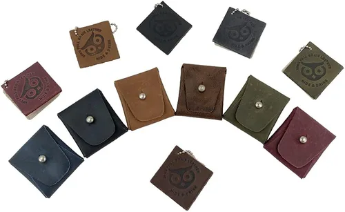 Vista 7 de Hide & Drink, Leather Minimalist Coin Pouch, SD Card Holder, Wallet and Cash Organizer, Handmade Includes 101 Year Warranty
