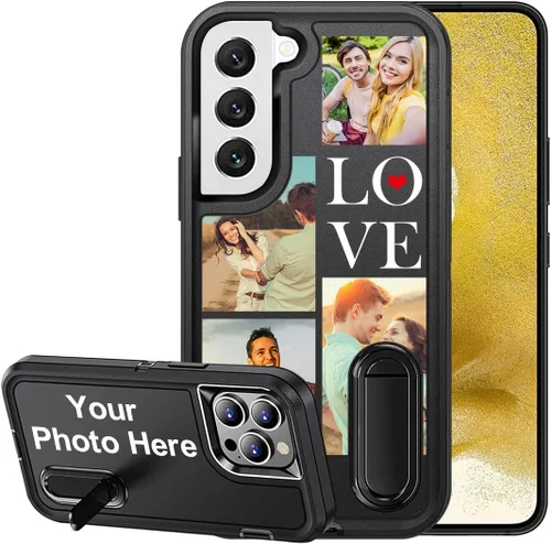 Vista 22 de Funda de teléfono personalizada para Samsung Galaxy S22 5G, funda con soporte incorporado/función atril, cubierta de protección resistente a