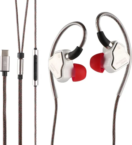 Vista 18 de Linsoul 7Hz Salnotes Zero HiFi 10mm controlador dinámico auricular que se ajusta al oído IEM con diafragma compuesto de metal, placa frontal