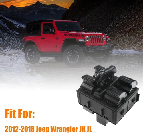 Vista 2 de Interruptor eléctrico de ventana para Jeep Wrangler 2012-2018 (4 puertas) Reemplazar 68156217AA
