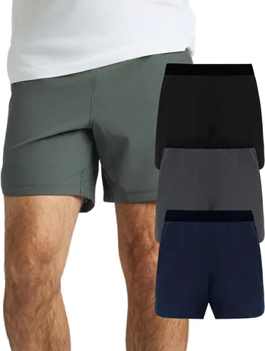 Vista 17 de True Classic Novedosos pantalones cortos para hombre, pantalones cortos de Negro